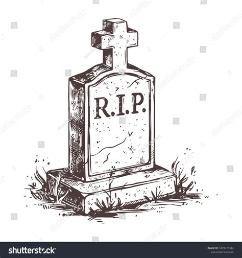 Grave Hand Drawn Tombstone: Over 2,203 Royalty-Free Licensable Stock ...