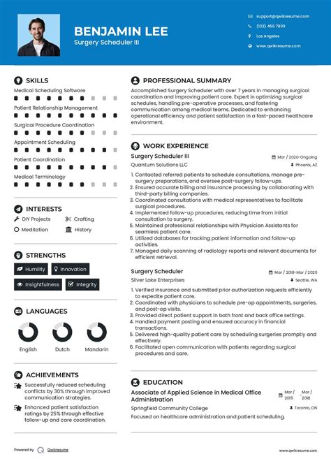 10+ Surgery Scheduler Resume Samples & Templates for 2026