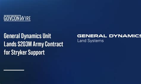 General Dynamics Lands Army Contract for Stryker Support