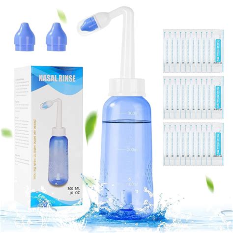 Buy HANNEA® Nasal Rinser Kit for Sinus & Allergy Relief, With 30 Packs ...