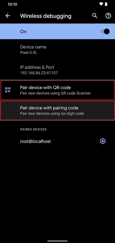 Image result for Wireless Debugging Android