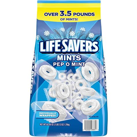 Life Savers Pep O Mint Individually Wrapped Hard Candy Breath Mints ...