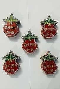 Buy Set of 5 Tika Chopra in Kalash Shape Meenakari Work/Kumkum Box with ...