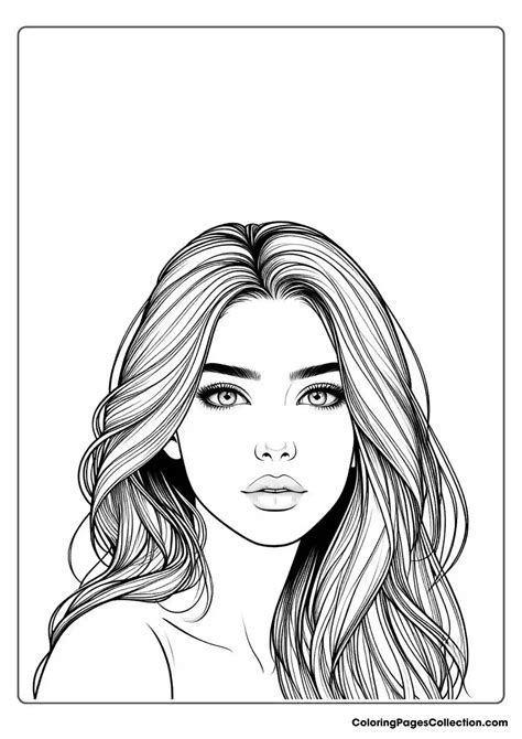 Printable Realistic Girl Coloring Pages