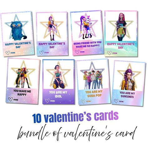 Buy Kpop Demon Hunters Printable Valentine Cards · Huntrix Girls ...