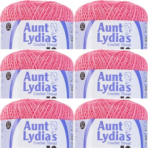 Spinrite Aunt Lydia's Classic Crochet Thread Size 10 - French Rose, 1 Pack of 6 Piece - Walmart.com
