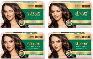 Streax ULTRALIGHTS HIGHLIGHTING KIT MOCHA BROWN(60 ml)pack of 4 , Mocha ...