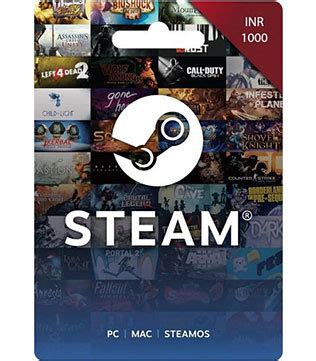 Buy Steam Wallet INR 1000 PC (India Account) (Digital) - GameLoot