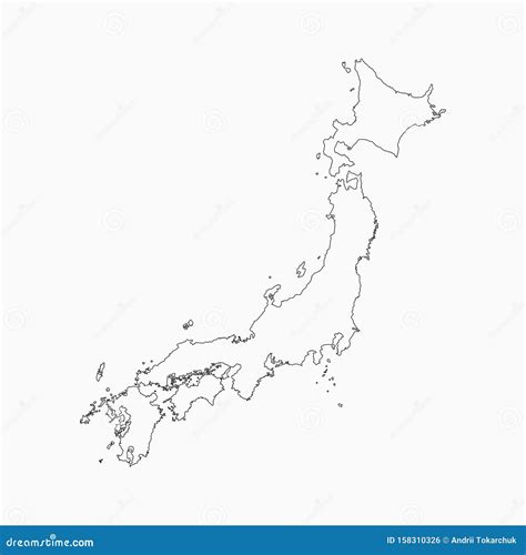 Japan Country Map Japanese Islands Vector Template Stock Vector - Illustration of japanese ...