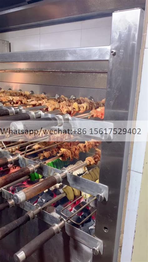 Fully Automatic Commercial Barrel Charcoal Barbecue Grill Machine Lamb ...