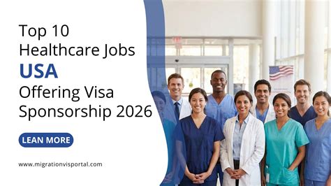 Top 10 USA Healthcare Jobs Offering Visa Sponsorship in 2026 for Nurses and Doctors