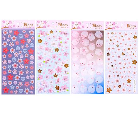 Deco Craft Sakura Stickers,Self-Adhesive Decorative Paster Decals for ...