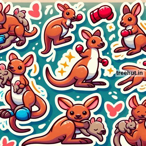 Printable Kangaroo Stickers and 20 Australia Day Craft Activities for ...