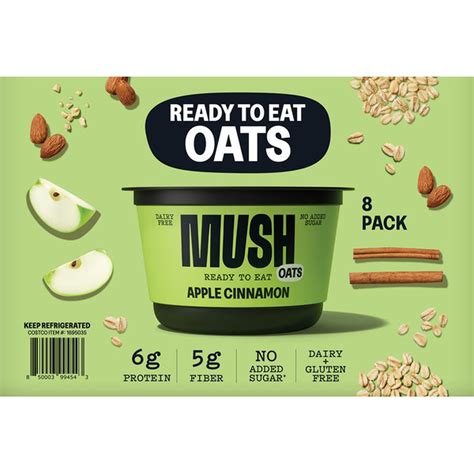 MUSH Apple Cinnamon Overnight Ready to Eat Oats in Cups (5 oz) Delivery ...