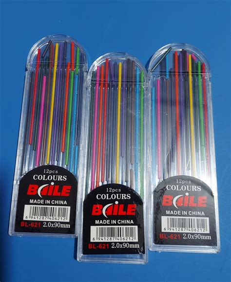 KABEER ART 48 Pieces Colored Lead Refills, 2.0 mm, 90 mm Tall, Pre ...