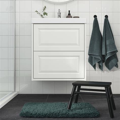 ALMTJÄRN bath mat, grey-turquoise, 40x60 cm (16x24") - IKEA