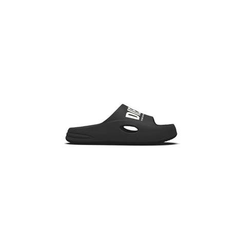 Black Chunky Slide Slippers With Logo – Little Tags Luxury