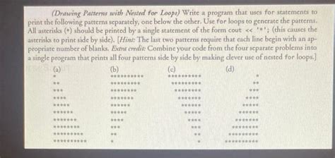Generate the Following Patterns Using Nested Loop 的图像结果