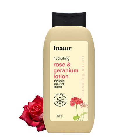 Buy Rose & Geranium Lotion for Dry Skin - Hydrate & Soothe | inatur ...