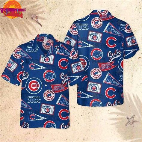MLB Chicago Cubs Hawaiian Shirt Multiple Logos - Thoughtful ...
