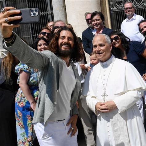 Pope Leo XIV Posts Photo with Jonathan Roumie on Social Media