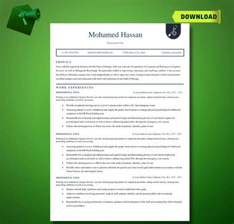 Instant download easy editable resume cv template with a mat | Inspire ...