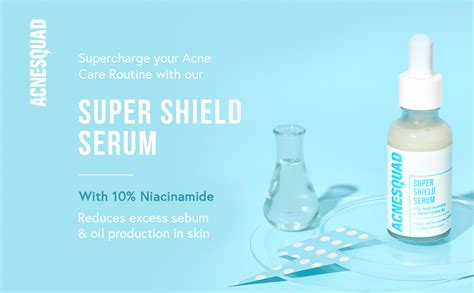 Acne Squad Pore Minimising Serum jelly with 10% Niacinamide, Hyaluronic ...
