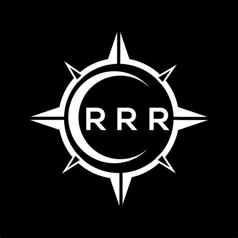 RRR abstract technology circle setting logo design on black background. RRR creative initials ...