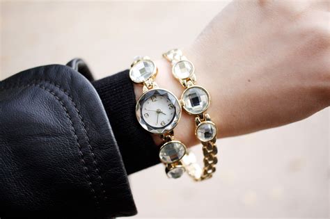 [Christian Benet] Crystal watch & bracelet set