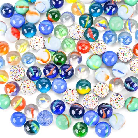 Amazon.com: POPLAY 160PCS Color Mixing Glass Marbles, 5/8" Marbles Bulk ...