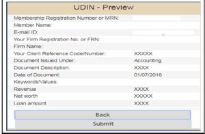 Unique Document Identification Number (UDIN) for Practising CAs