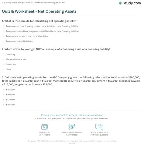 Net Operating Assets