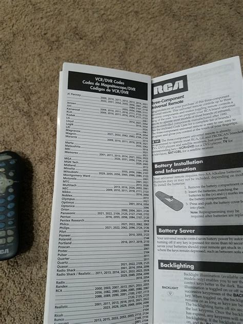 Rca Remote Instruction Manual