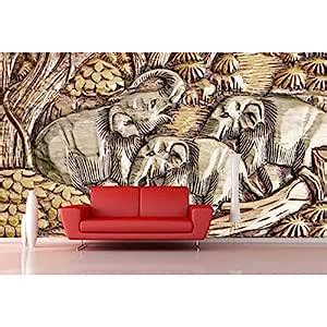 Ambiance Curtains deginer Creative Ali Bedroom Self Adhesive Wallpaper ...