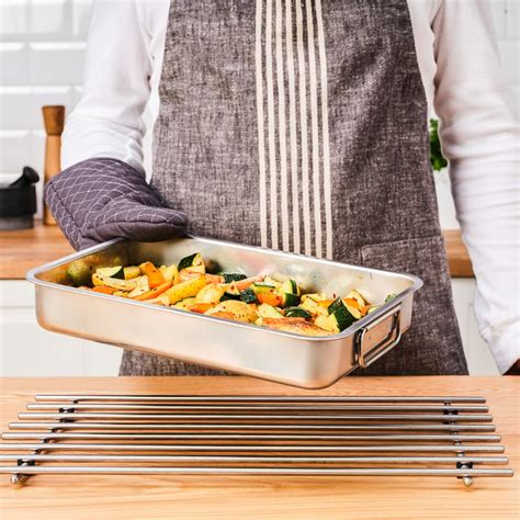 KONCIS roasting tin, stainless steel, 34x24 cm (133/8x91/2") - IKEA