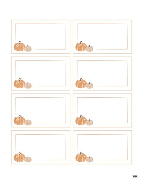 Thanksgiving Place Cards - 15 FREE Printable Sets | Printabulls