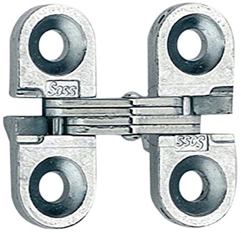 SOSS Mortise Mount Invisible Hinges with 4 Holes, Zinc, Satin Chrome ...
