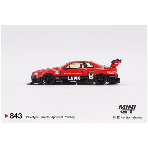 Mini GT #843: Nissan LB-ER34 Super Silhouette SKYLINE Red/Black 1:64 ...