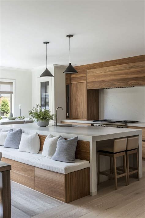 Multi-Functional Wooden Kitchen Island with Built-In Storage | Kitchen ...