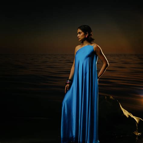 Solid soft blue Maliah dress – Drishti Chhabraa