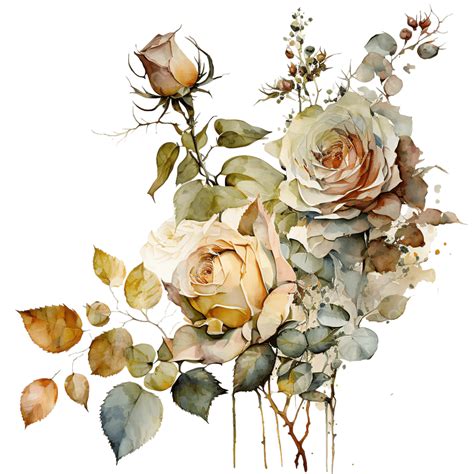 Romantic Fashion Cartoon Flowers Plant Leaves, Flowers, Plant, Cartoon ...