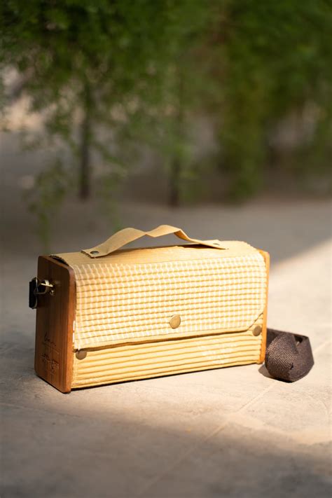 Upcycled Double Sleeves Clutch- Red & Mustard – omoi
