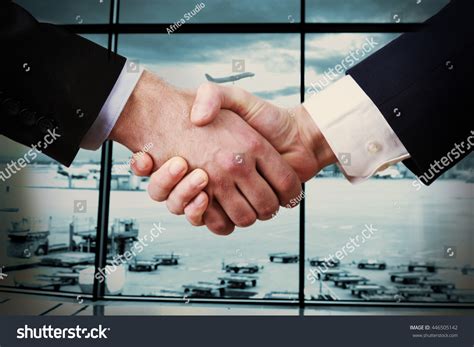 Business Handshake with Aeroplane Background Image 的图像结果