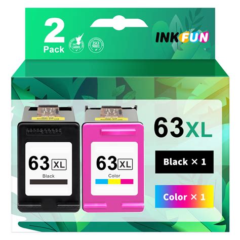 63XL Ink Cartridge for HP Ink 63 for HP 63 63XL Ink Cartridges Black ...