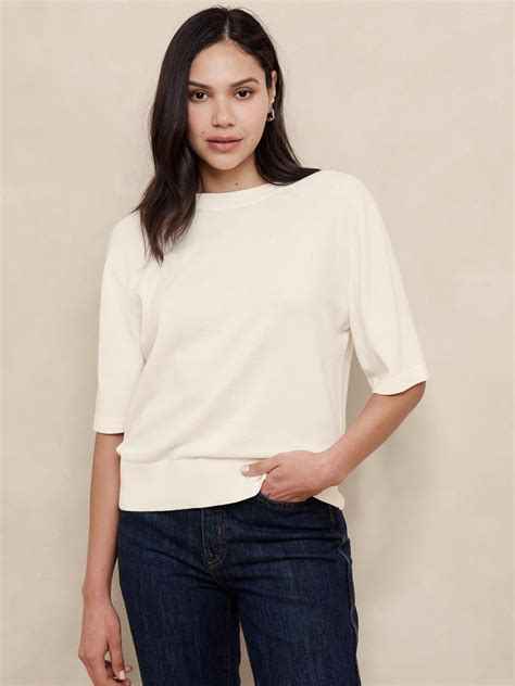 Short Sleeve Sweaters | Banana Republic Factory
