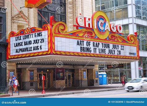 The Famous Chicago Theater on State Street. Editorial Stock Photo ...