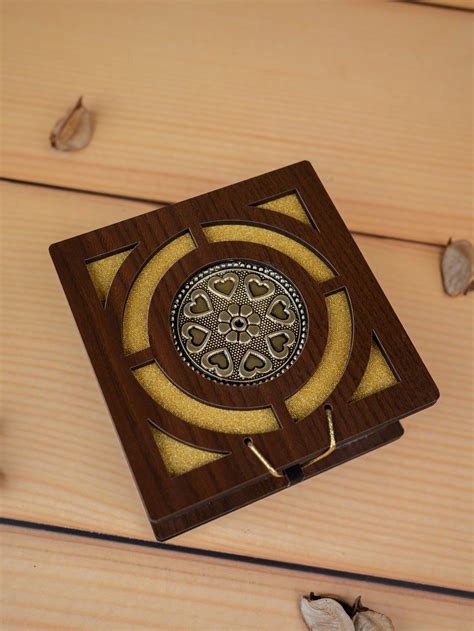 Brown Floral Dry Fruit Box - 4x4 inch - WBG1895-2 – Wedtree