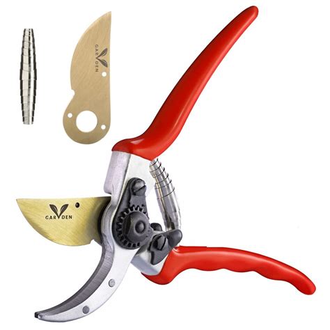 GARDEN V PRO Professional Titanium Pruning Shears Top Bypass Clippers ...