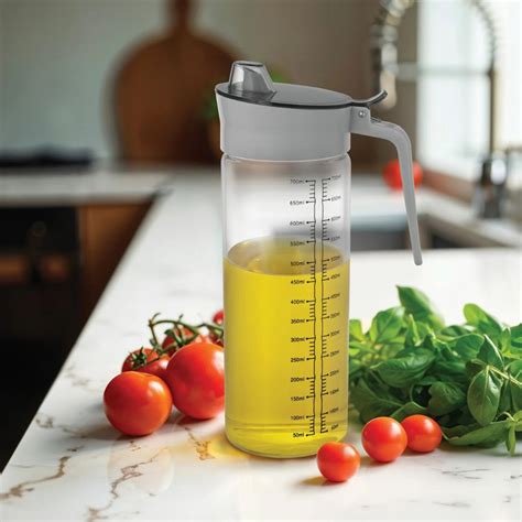 Treo Flow Borosilicate Glass Oil Dispenser | Transparent | 1 Pc – Rasoi ...