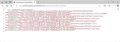 Durable Functions Azure Python 的图像结果